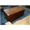 Image 1 : Antique European trunk with partially fitted interior and brass hardware, includes original lock, ho