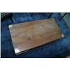 Image 2 : Antique European trunk with partially fitted interior and brass hardware, includes original lock, ho