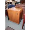 Image 1 : Mid century modern, single door record cabinet, bottom row maximum height is 12 1/2" and top row 10 