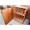Image 2 : Mid century modern, single door record cabinet, bottom row maximum height is 12 1/2" and top row 10 