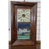 Image 2 : Two wall clocks including a regulator style New Haven and a weight driven Jerome & Co. Note: neither