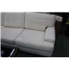 Image 3 : Full size sofa with cream upholstery 90" wide