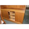 Image 2 : Mid century modern chest on chest sideboard with hutch, base featuring two retractable door exposiin