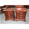 Image 1 : Pair of three drawer night tables, made to Lexington, to match lot 130