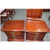 Image 2 : Pair of three drawer night tables, made to Lexington, to match lot 130