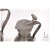 Image 4 : Three antique graduated pewter lidded ewers, 5" to 10"