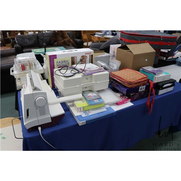 Pfaff Creative 2170 embroidery machine and accessories including embroidery unit with module, USB PC