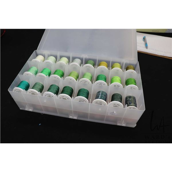 Forty eight spools of Robison-Anton Super Strength Rayon thread for high speed embroidery, monogramm