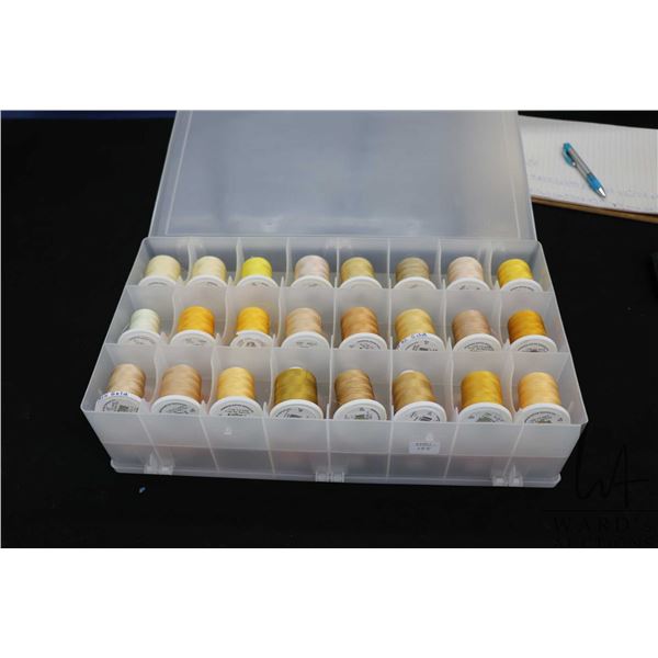 Forty seven spools of Robison-Anton Super Strength Rayon thread for high speed embroidery, monogramm