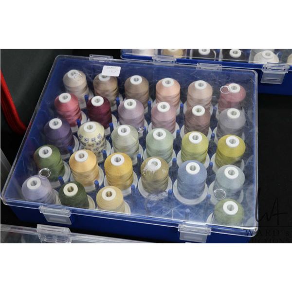 Twenty eight spools of Robison-Anton Super Strength Rayon thread for high speed embroidery, monogram