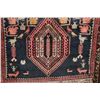 Image 2 : 100% hand made Iranian carpet runner "Ardebil" with birds and multiple medallions, blue background a