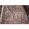 Image 3 : 100% hand made Iranian carpet "Baktahyr" with geometric tile design in colours of greys, orange, red