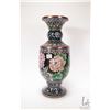 Image 1 : Floral motif cloisonne vase. 15" high