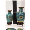 Image 5 : Four small pieces of cloisonne including 6" and 7" vases, etc