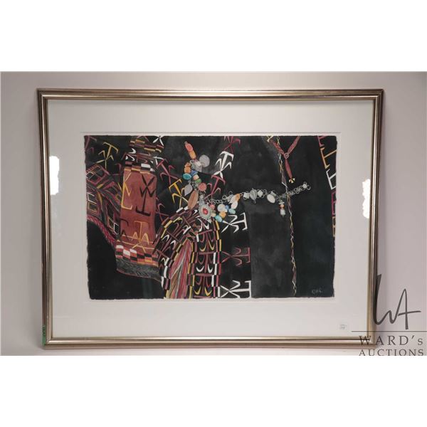 Klar, framed original watercolour painting, titled on verso "Turkish Treasures, 15" X 22"