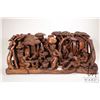 Image 1 : Hand made wooden carving of an African village, signed by Leo Nambala, 13" H X 27" L