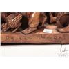 Image 4 : Hand made wooden carving of an African village, signed by Leo Nambala, 13" H X 27" L