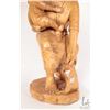 Image 5 : Hand made African wooden carving of a woman and child, no signature seen, 25" in height. Note: Not a