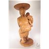 Image 7 : Hand made African wooden carving of a woman and child, no signature seen, 25" in height. Note: Not a