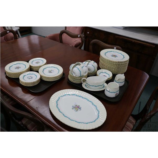 Selection of Minton "Ardmore" hand painted dinnerware including nineteen 10 1/2" plates, sixteen 8" 