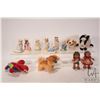 Image 1 : Six Royal Doulton Beatrix Potter figurines and four vintage Steiff animals including Timmy the bunny