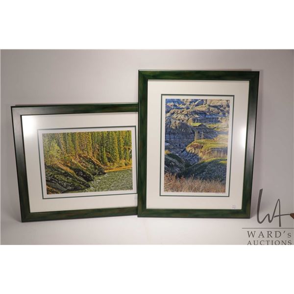 Carol Evans, two framed prints including limited "Greg Creek, Albert" 1/20 and an untitled print of 