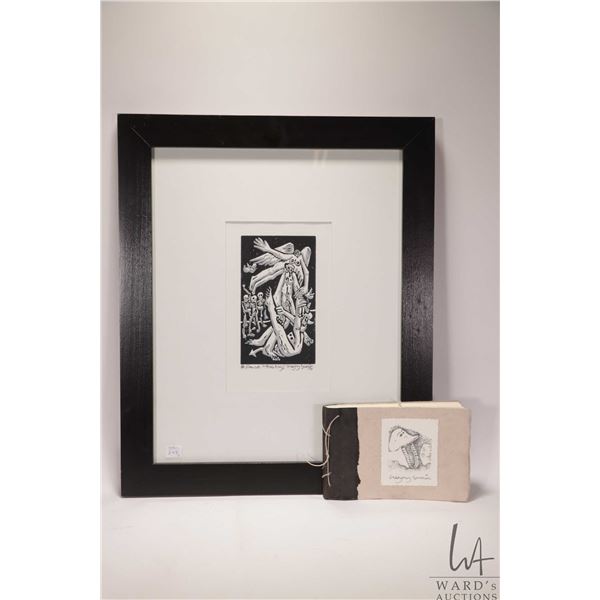 Gregory Swain, framed lino cut , titled "Three Kings" pencil signed artist proof, overall dimensions