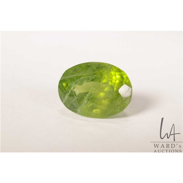 14 ct Certified Green Peridot gemstone, Certificate provided by consignor