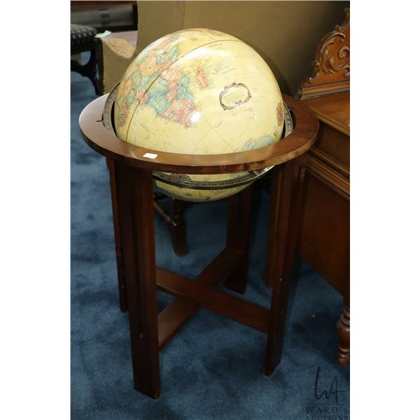 Decorative floor standing globe, 38" in height. Note: Not available for shipping. Local pickup only