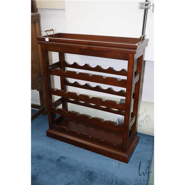 Bombay Company floor standing four row, twenty four bottle wine rack with removable tray, 32" in hei