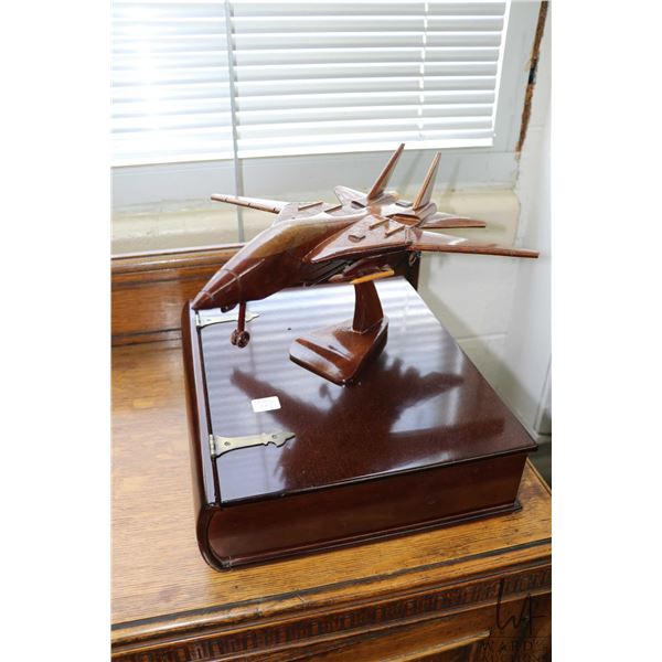 Bombay Company photo box and a wooden fighter jet