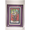 Image 1 : Artist signed vintage framed print titled "Halloween Tree", overall dimensions including frame 27" X