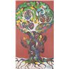 Image 2 : Artist signed vintage framed print titled "Halloween Tree", overall dimensions including frame 27" X