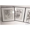 Image 2 : William Bakers, set of four limited edition prints including rhino, elephant, lions and a leopard, e