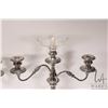 Image 2 : Pair of three branch silverplate candelabras, convertible and can be 7" candlesticks or 14" candelab