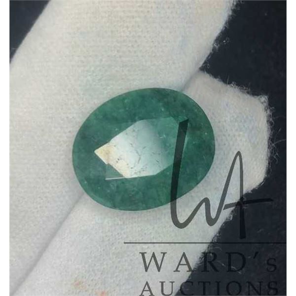 15.85 ct Certified Zambian Emerald gemstone, Certificate provided by consignor
