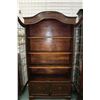Image 2 : Antique domed top book cabinet with raised panel doors below and two glazed leaded panel doors 76" H