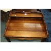 Image 2 : Vintage walnut single drawer student desk with galley, 32" H X 26" W X 20" D
