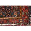 Image 2 : 100% hand made Iranian carpet "Lori" with center medallion, red background and highlights of blues, 