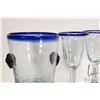 Image 2 : Roselift Height Dos Suenos Mexico glassware including eight 8" high goblets, ice bucket and selectio