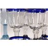Image 3 : Roselift Height Dos Suenos Mexico glassware including eight each of 6" & 6 1/2" high goblets. Note: 