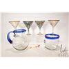 Image 1 : Two pieces of Roselift Height Dos Suenos Mexico glassware including pitcher and ice bucket. Plus fou