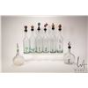 Image 1 : Eight decorative glass bottles, six of which have attached internal accent and each have decorative 