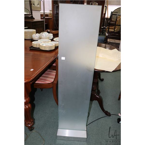 Free standing, back lit frosted glass panel 48" in height. Note: Not available for shipping. Local p