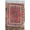Image 1 : 100% hand made Iranian carpet "Mashad" with center medallion, red background and floral design, high