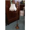 Image 1 : Antique bridge lamp with cast base and topper, fitted with newer shade. Note: Not available for ship