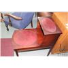 Image 2 : Mid 20th century mahogany step table with leather tops, 29" H X 16" X 26" D
