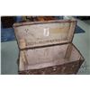 Image 4 : Primitive antique steamer trunk in well used condition 24" H X 41" W X 18" D