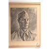 Image 2 : Artist signed, appears to be two original pencil portraits including a serviceman and a young woman,