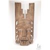 Image 1 : Hand carved wooden mask 25" high. Note: Not available for shipping. Local pickup only